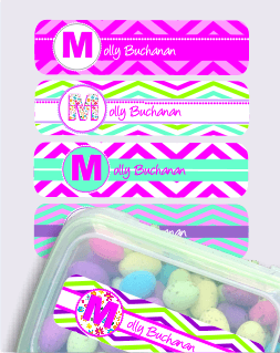 Monogram Chevron Large Vinyl